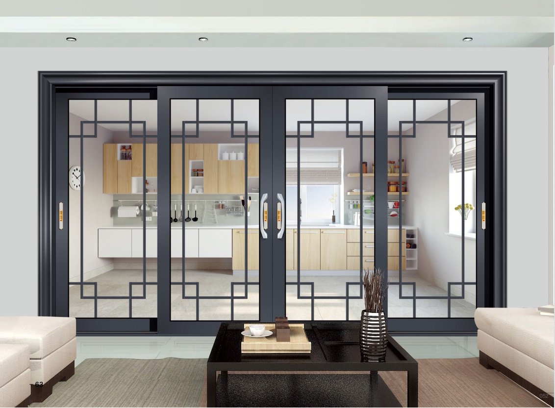 136 Heavy-duty sliding door series with two broken bridges